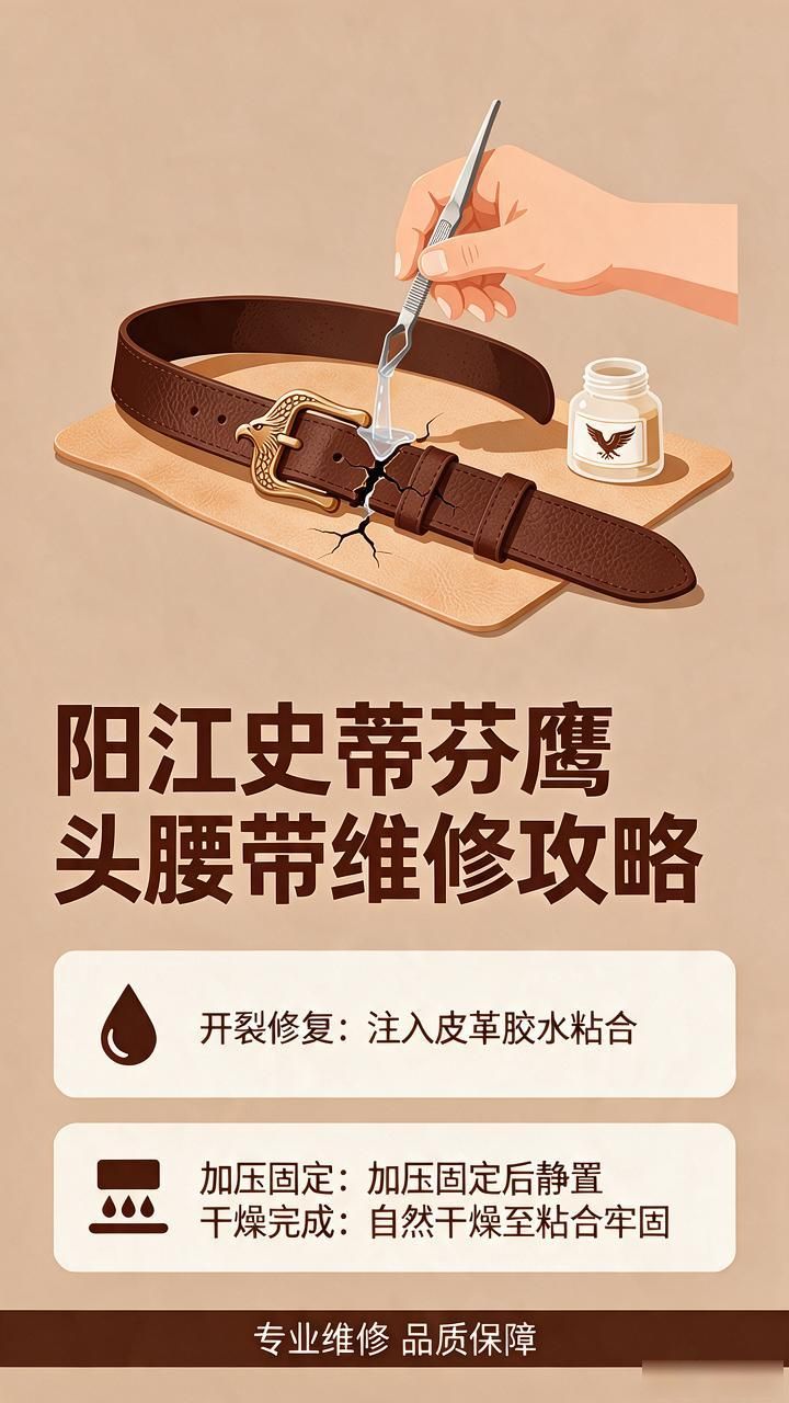 史蒂芬鹰头腰带维修_史蒂芬鹰头腰带皮带剪短打孔维修修复翻新_剪短皮带方法